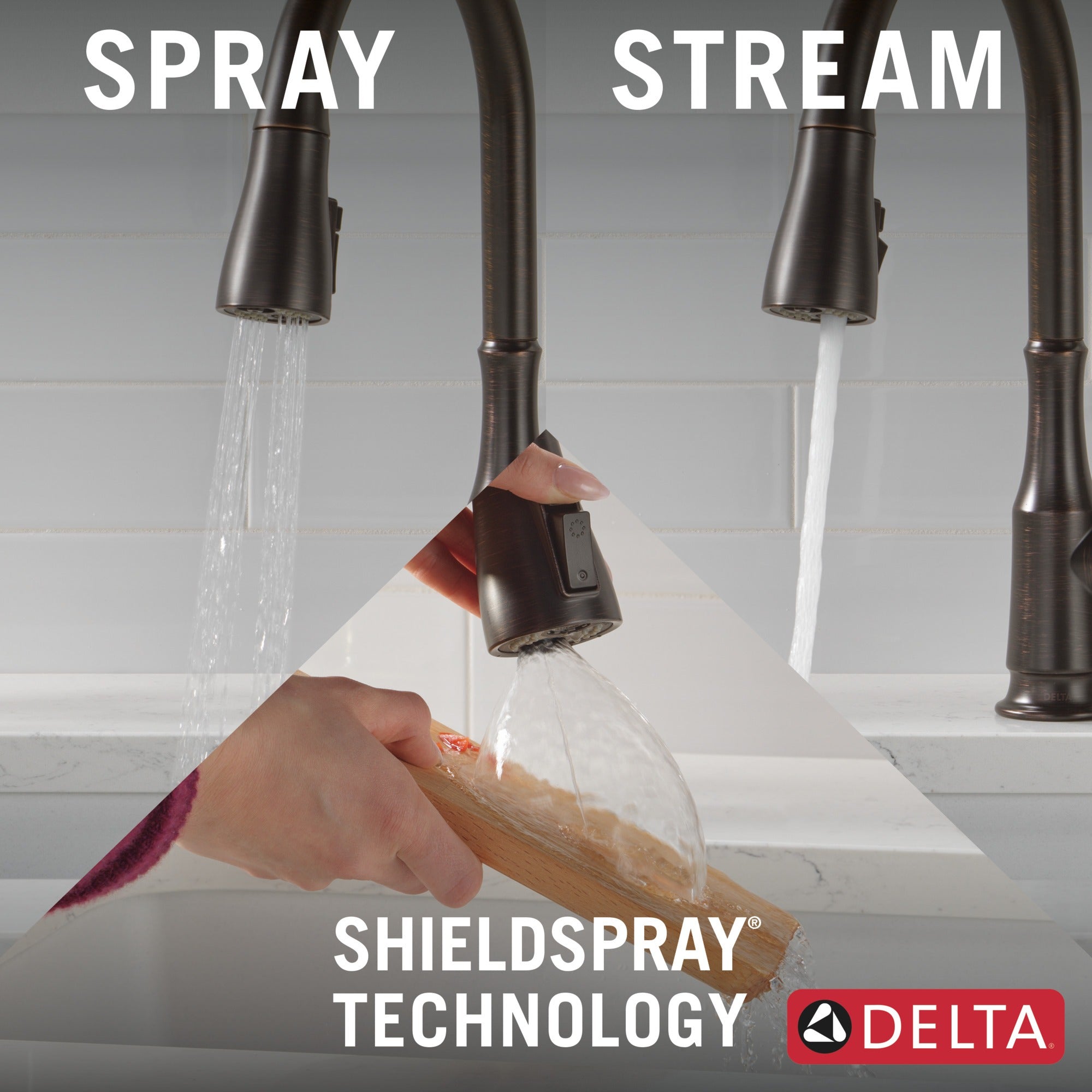 Delta Capertee™ Single Handle Pull-Down Kitchen Faucet with Soap Dispenser and ShieldSpray Technology