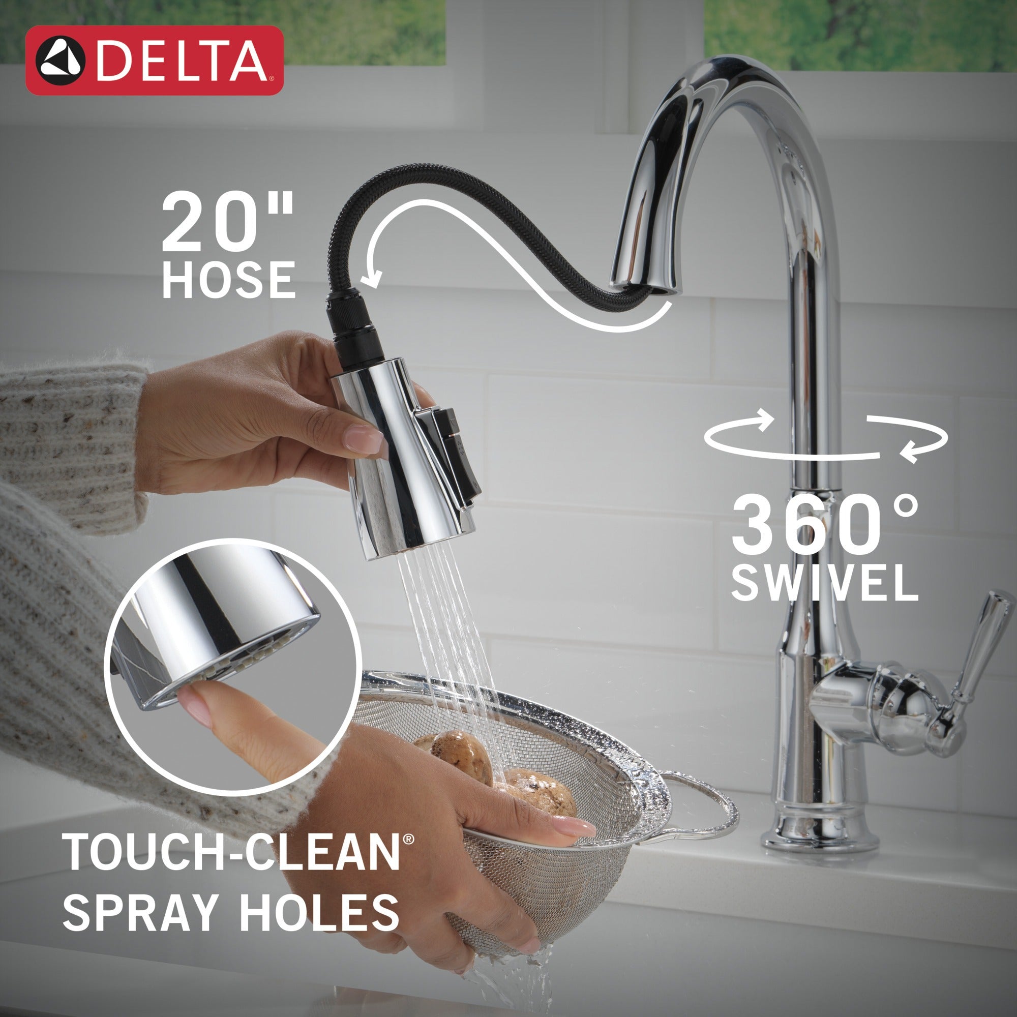 Delta Capertee™ Single Handle Pull-Down Kitchen Faucet with Soap Dispenser and ShieldSpray Technology