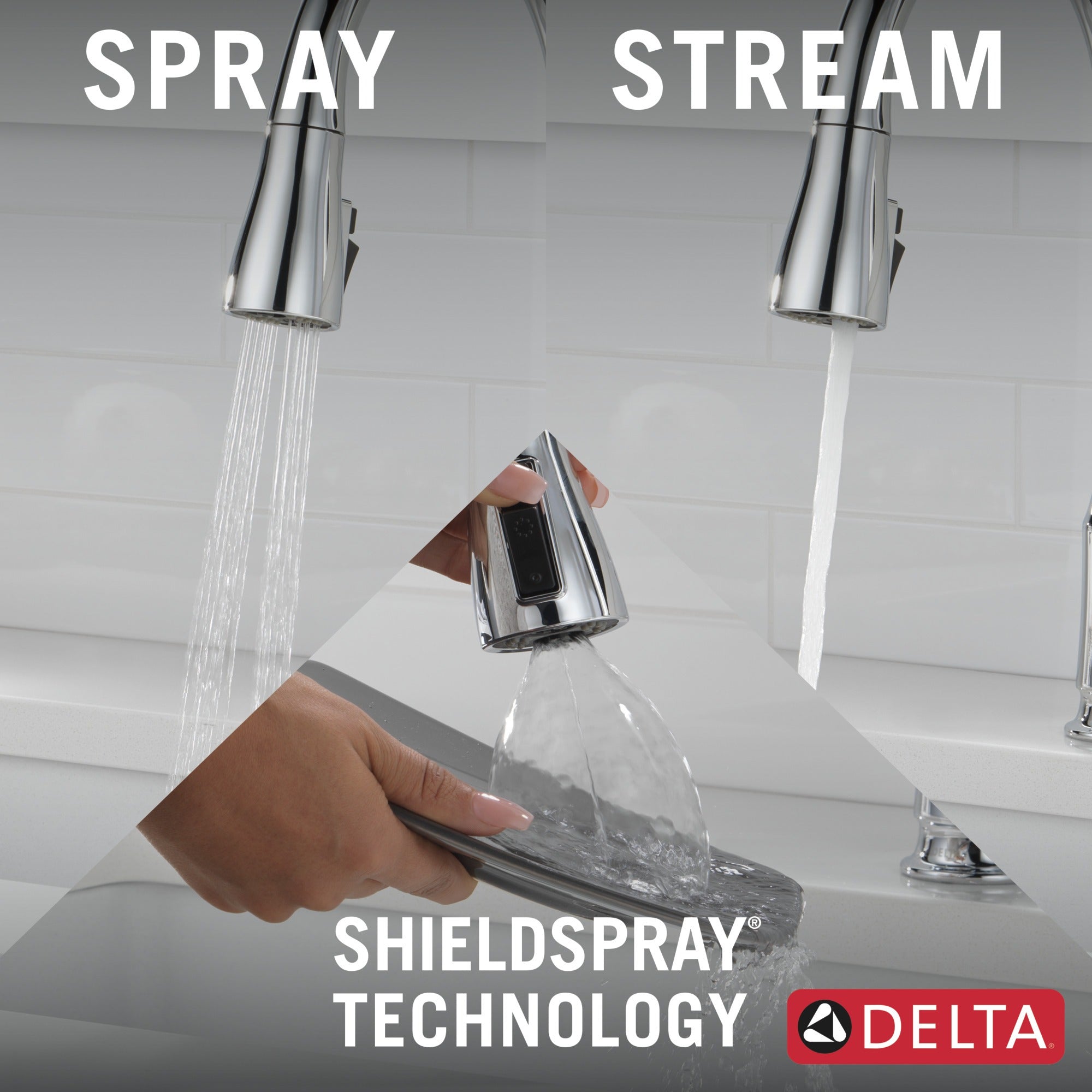 Delta Capertee™ Single Handle Pull-Down Kitchen Faucet with Soap Dispenser and ShieldSpray Technology