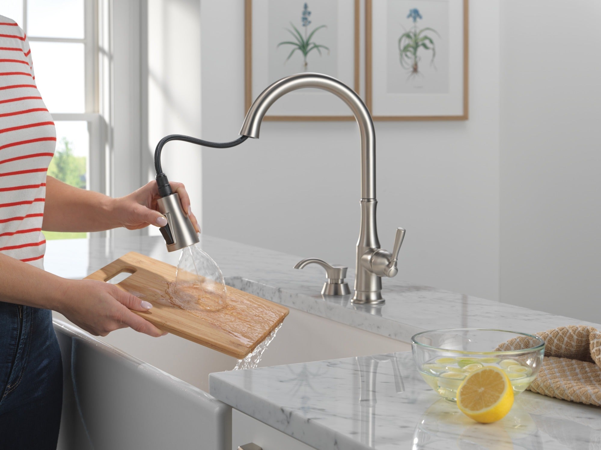 Delta Capertee™ Single Handle Pull-Down Kitchen Faucet with Soap Dispenser and ShieldSpray Technology