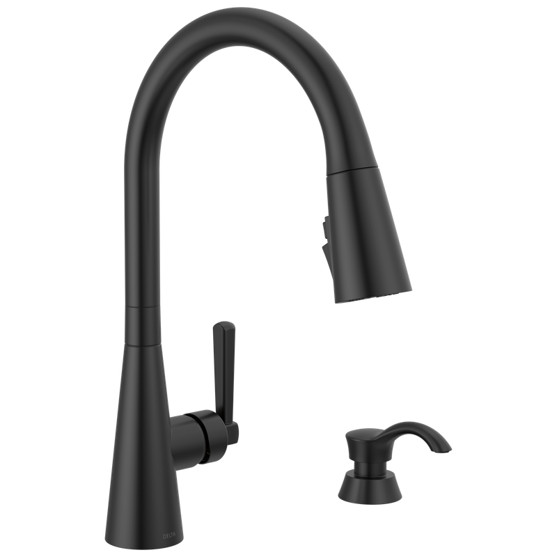 Delta Boyd™ Single Handle Pull-Down Kitchen Faucet with Soap Dispenser and ShieldSpray Technology