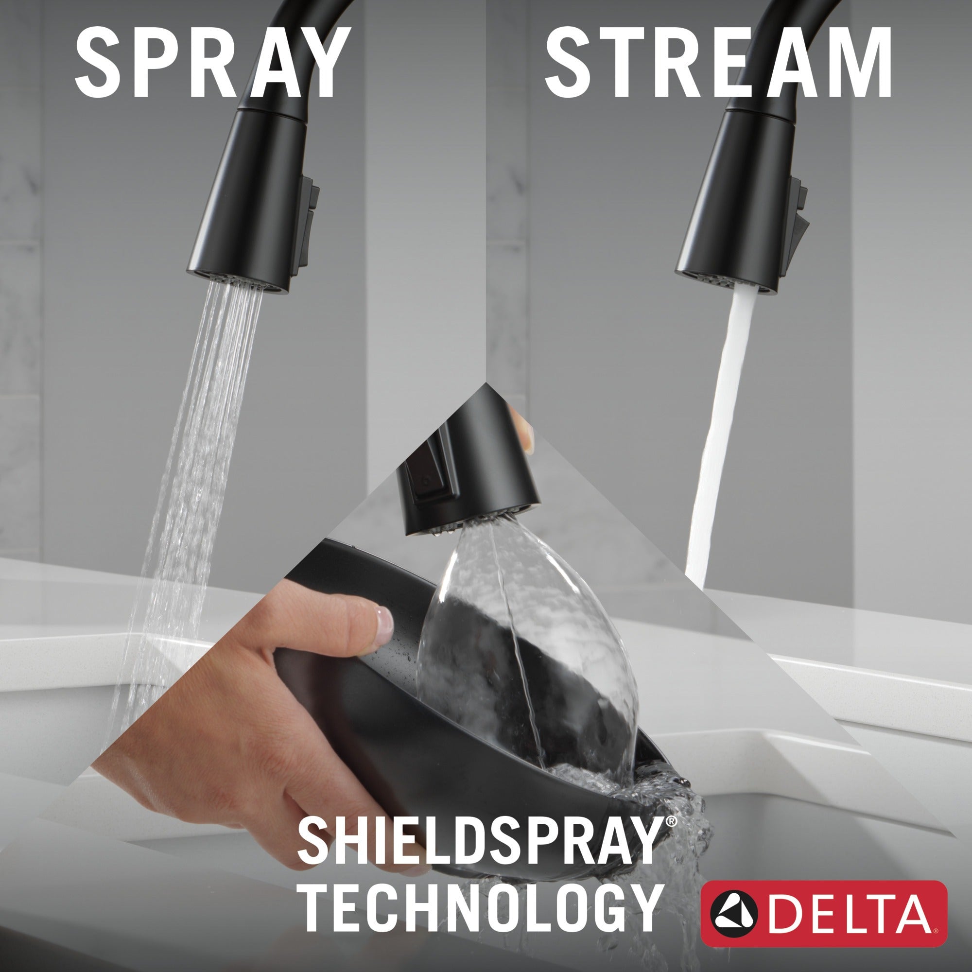 Delta Boyd™ Single Handle Pull-Down Kitchen Faucet with Soap Dispenser and ShieldSpray Technology
