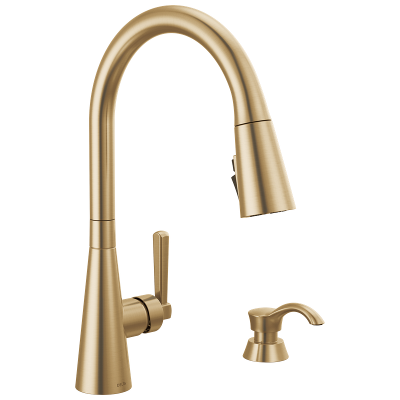 Delta Boyd™ Single Handle Pull-Down Kitchen Faucet with Soap Dispenser and ShieldSpray Technology
