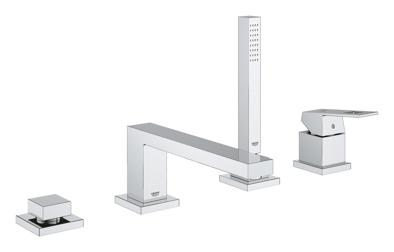 Grohe 4-Hole Single-Handle Deck Mount Roman Tub Faucet with 1.75 GPM Hand Shower 19897