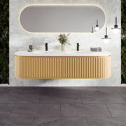 Eviva Haven Wall Mount Bath Vanity with Solid Surface Top and Integrated Sink (39"-71")