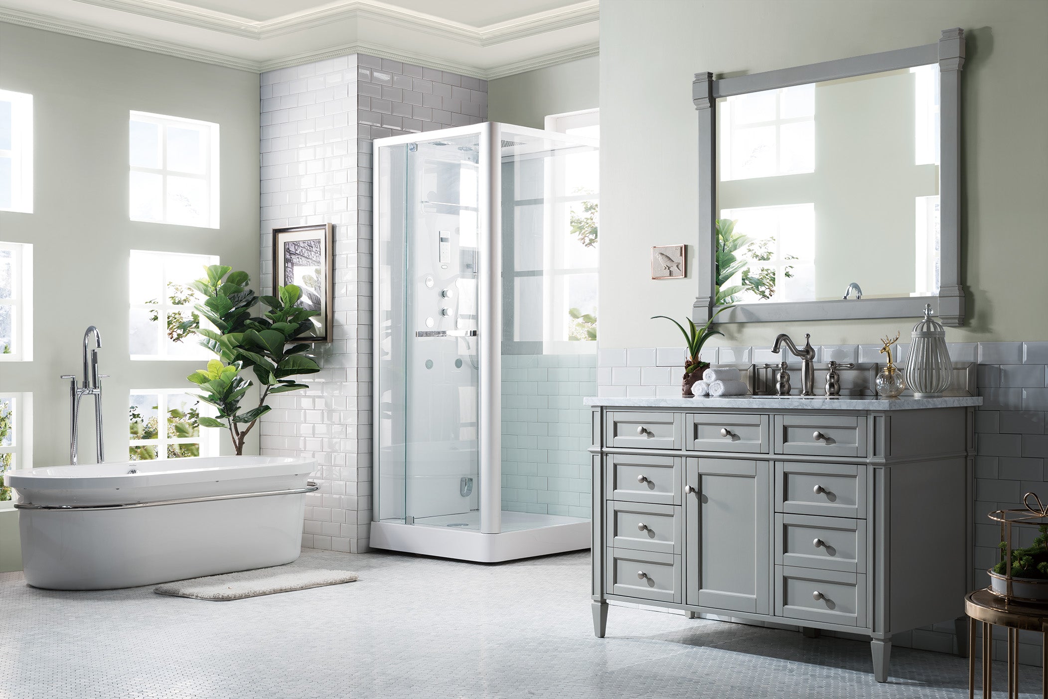 James Martin Brittany 48" Single Vanity in Urban Gray with 3cm Countertop