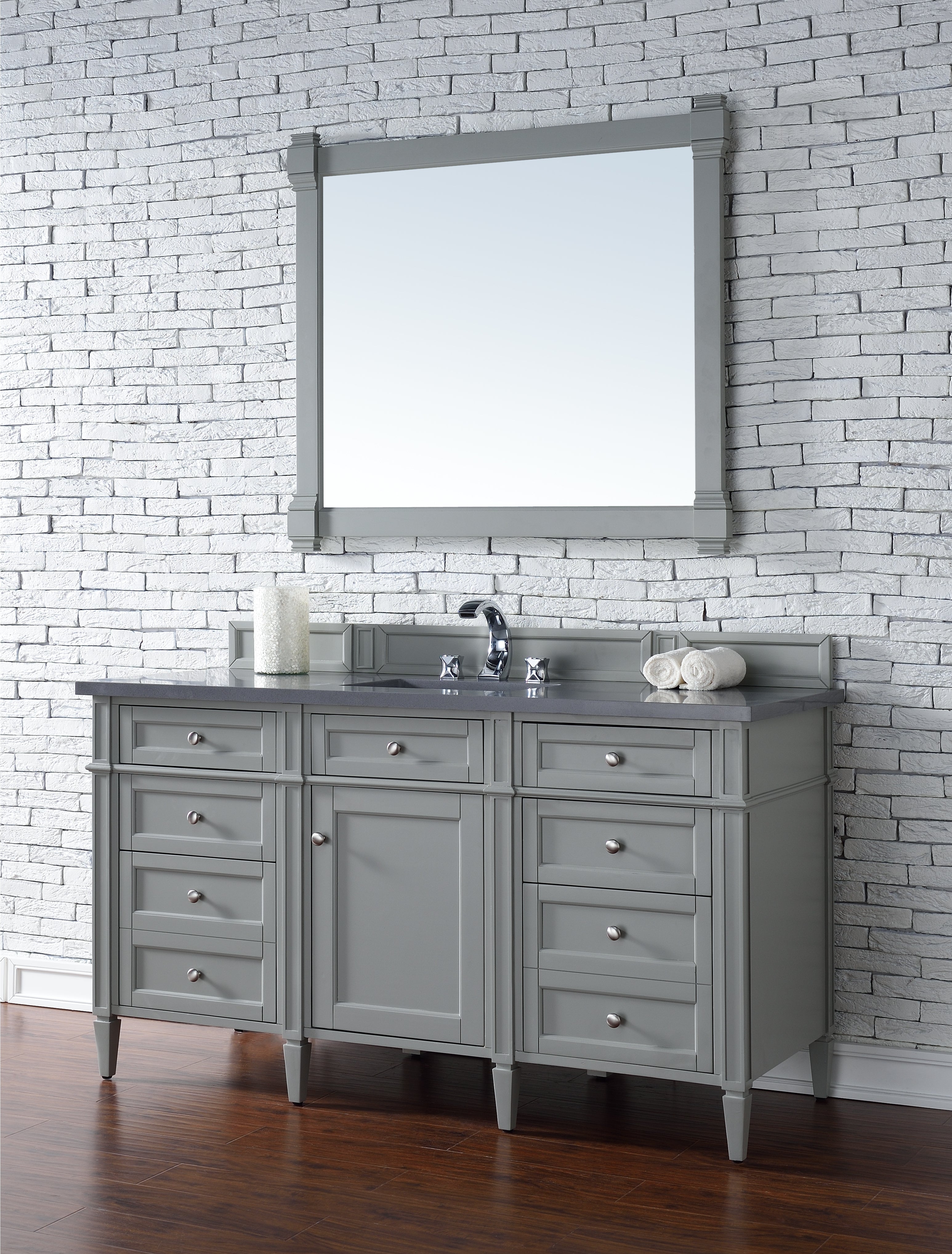 James Martin Brittany 60" Single Vanity in Urban Gray with 3cm Countertop