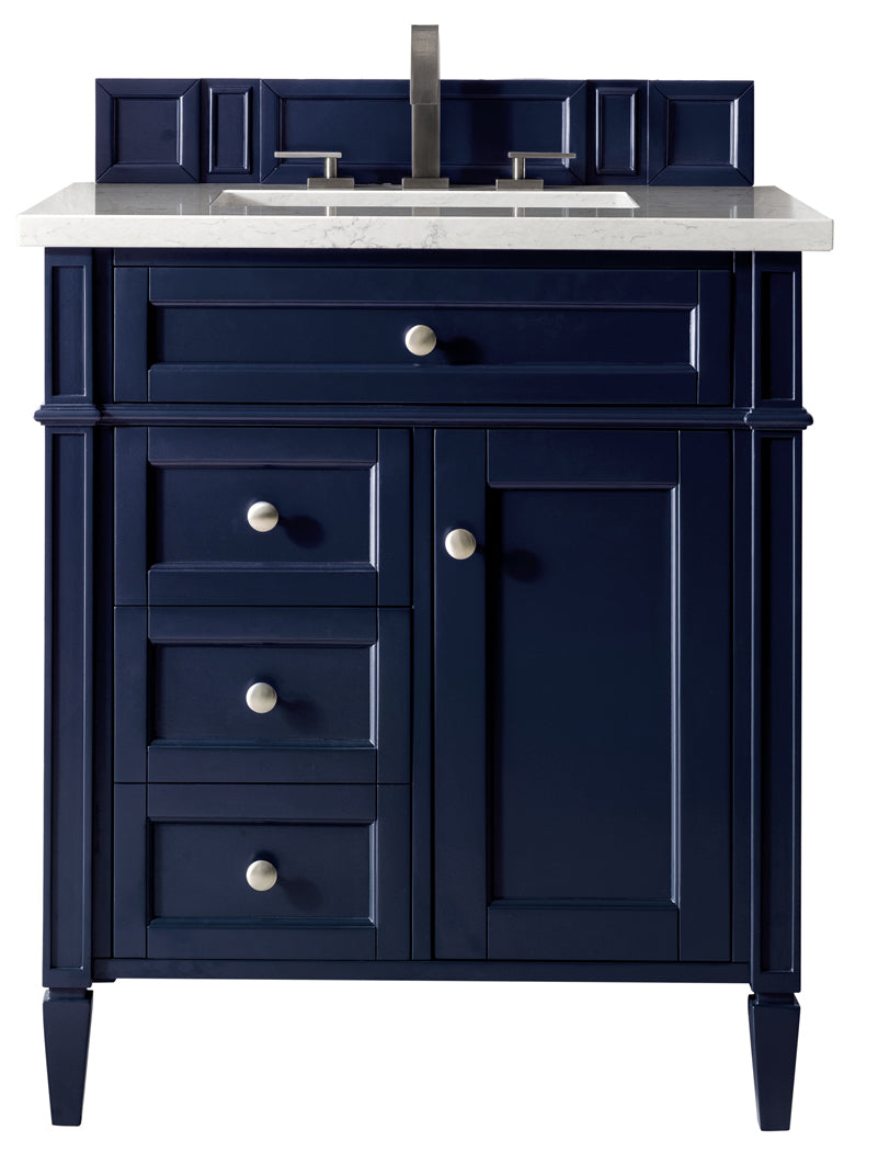 James Martin Brittany 30" Single Vanity in Victory Blue with 3cm Countertop