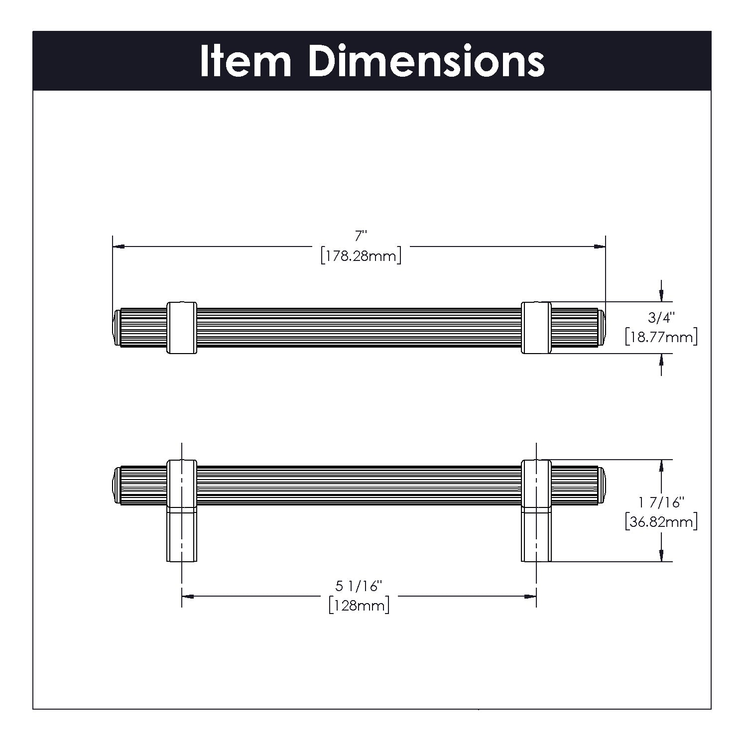 Belwith 5-1/16 Inch (128mm) Center to Center Sinclaire Pull (B076890)