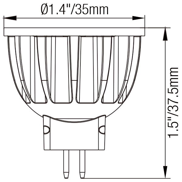 2.5W MR11 Bulb LED Suitable for 20W Halogen Replacement