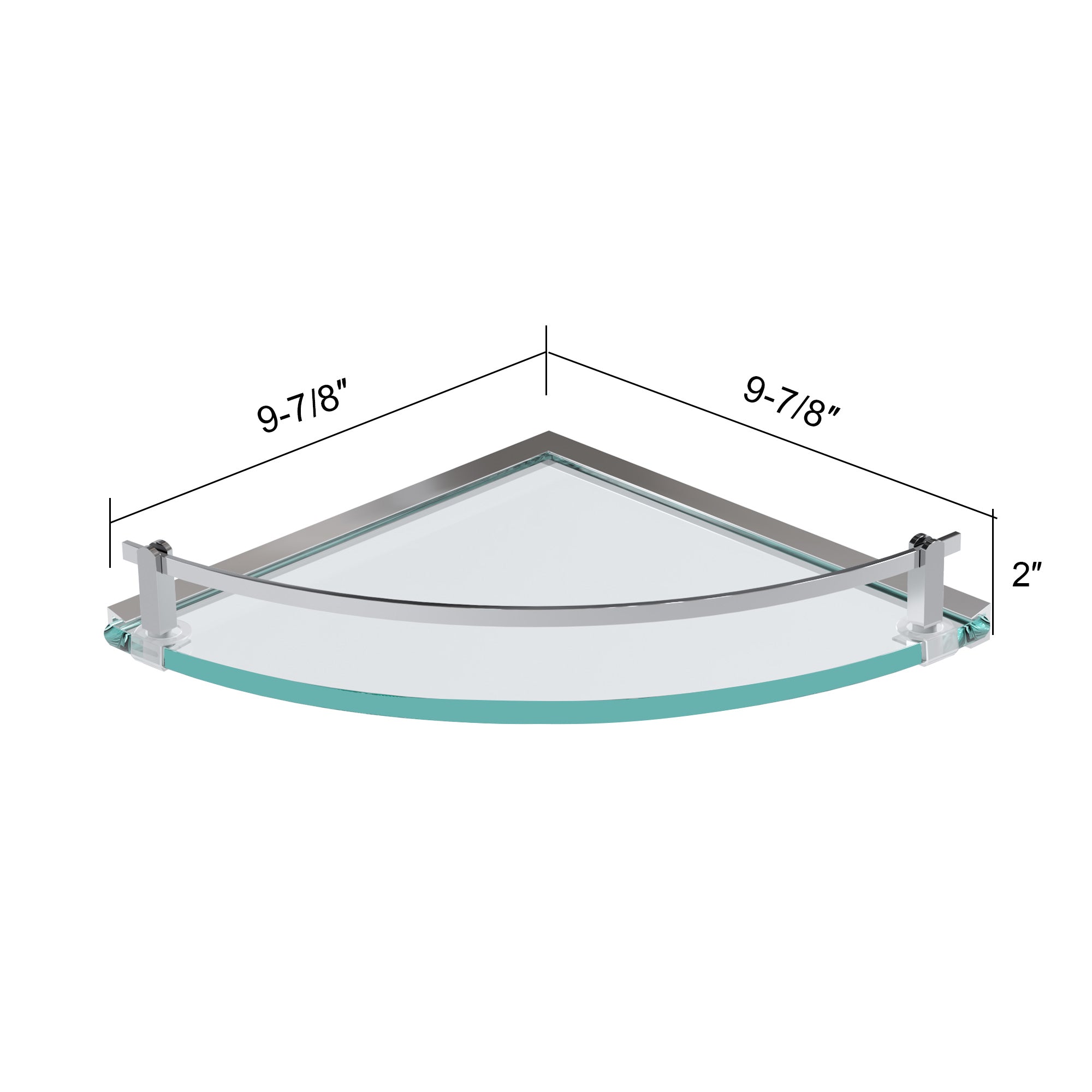 Single Corner Glass Shelf-2008 001 01