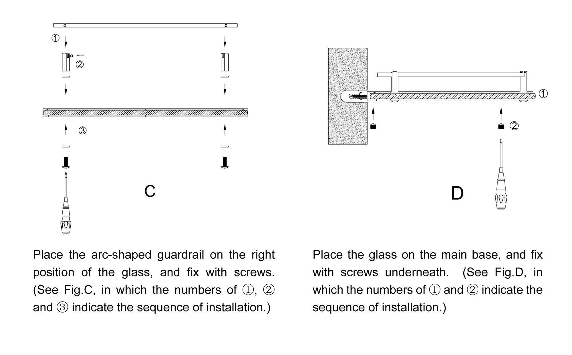 Single Corner Glass Shelf-2008 001 01