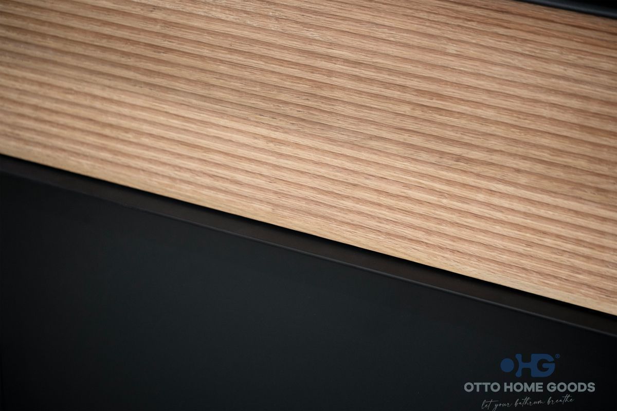Ravello 24" Natural Black Floating Bathroom Vanity with Integrated Sink