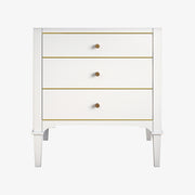 WOODBRIDGE 24"x22"x33" Solid Wood Bath Vanities Cabinet with Two Drawers in White and Polished Gold Hardware, Roma-2421-White