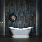 WOODBRIDGE 69 1/4" Acrylic Double Slipper,Pedestal Freestanding Tub with Drain & Overflow, B1539