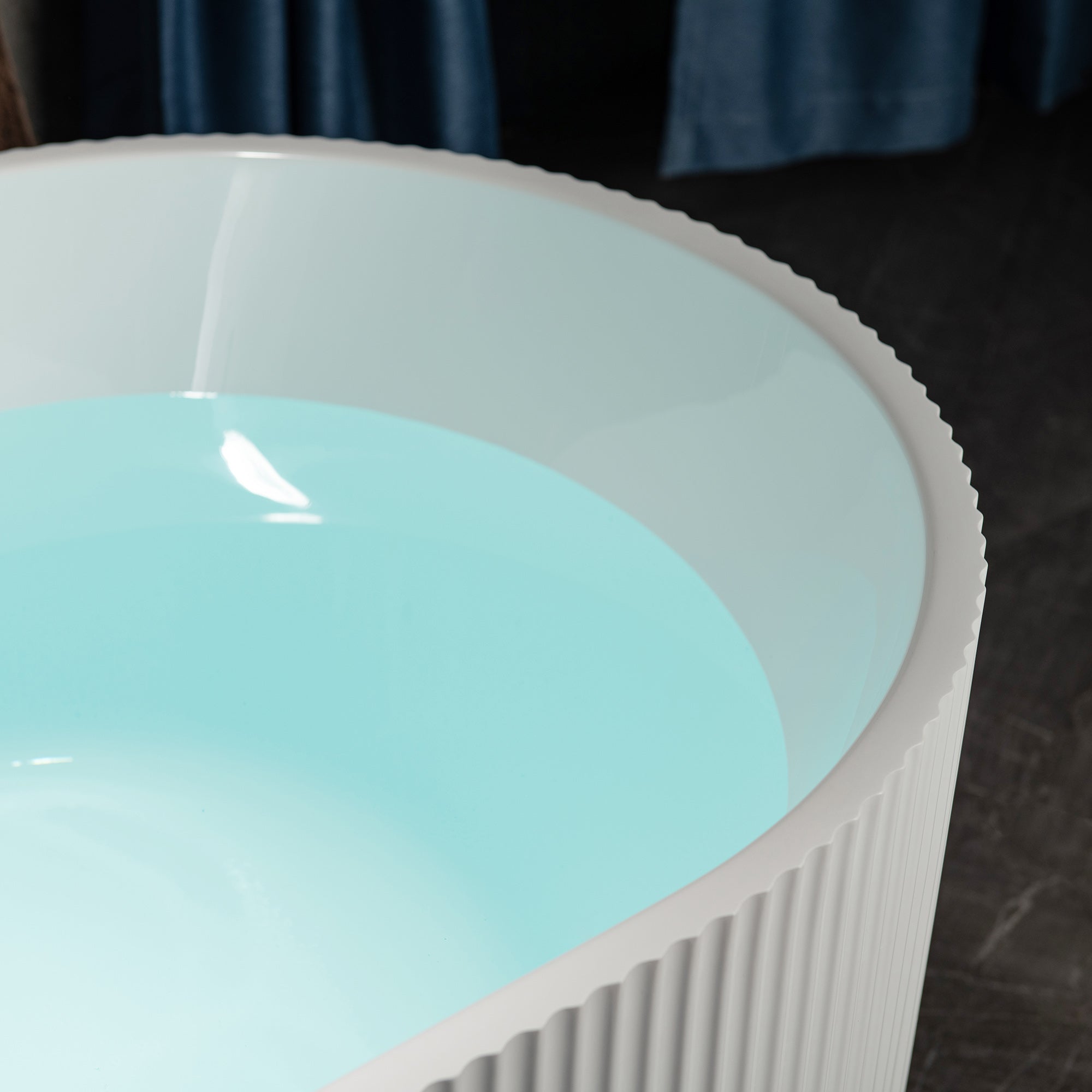 WOODBRIDGE BTA1526 67 in Freestanding Acrylic Soaking Tub - White (Choose Drain Finish)