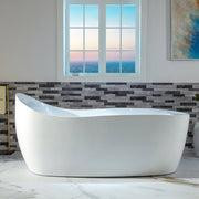 WOODBRIDGE 71" x 31-1/2" Whirlpool and Air Bath Heated Soaking Combination Tub with Adjustable Speed Air Blower and Display Control Panel