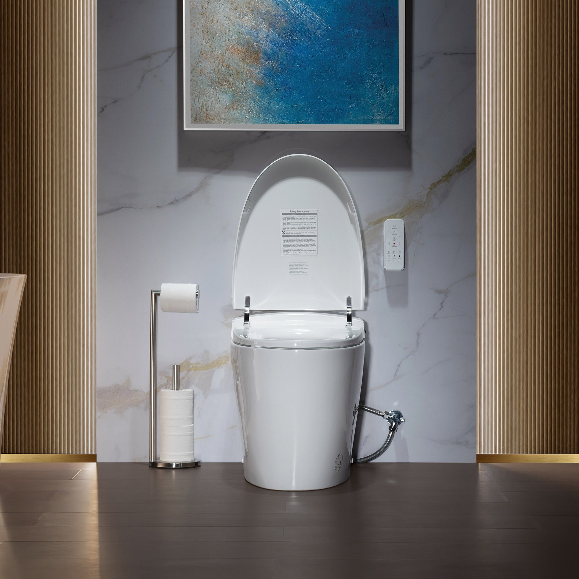 WOODBRIDGE EBT700 One-Piece Smart Toilet Bidet – Auto Flush, Foot Sensor, Heated Seat