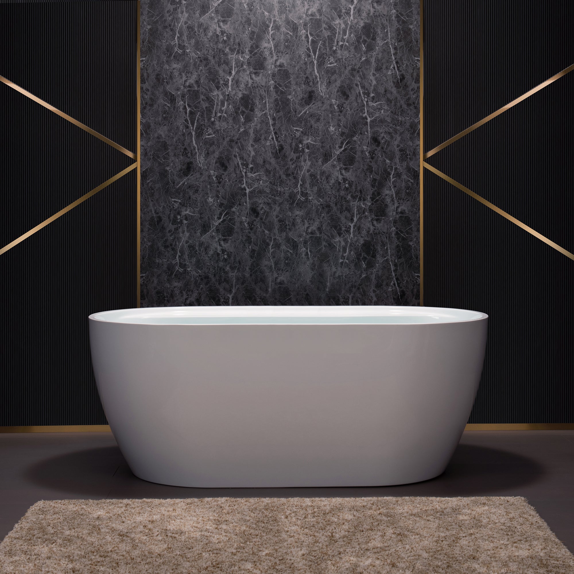 WOODBRIDGE 59" Acrylic Freestanding Bathtub (B0064)