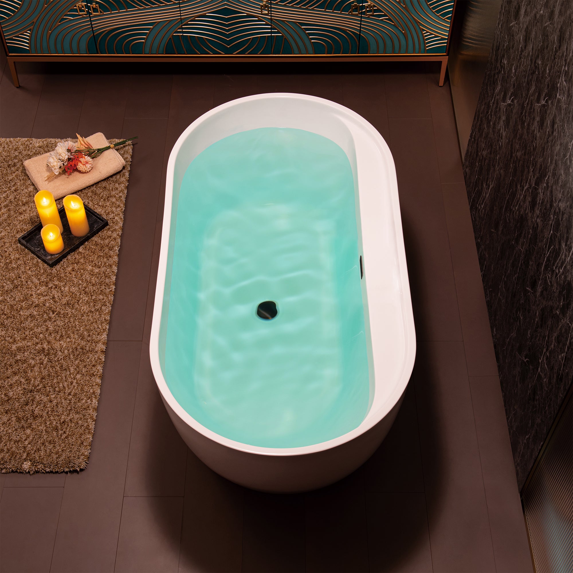 WOODBRIDGE 59" Acrylic Freestanding Bathtub (B0064)