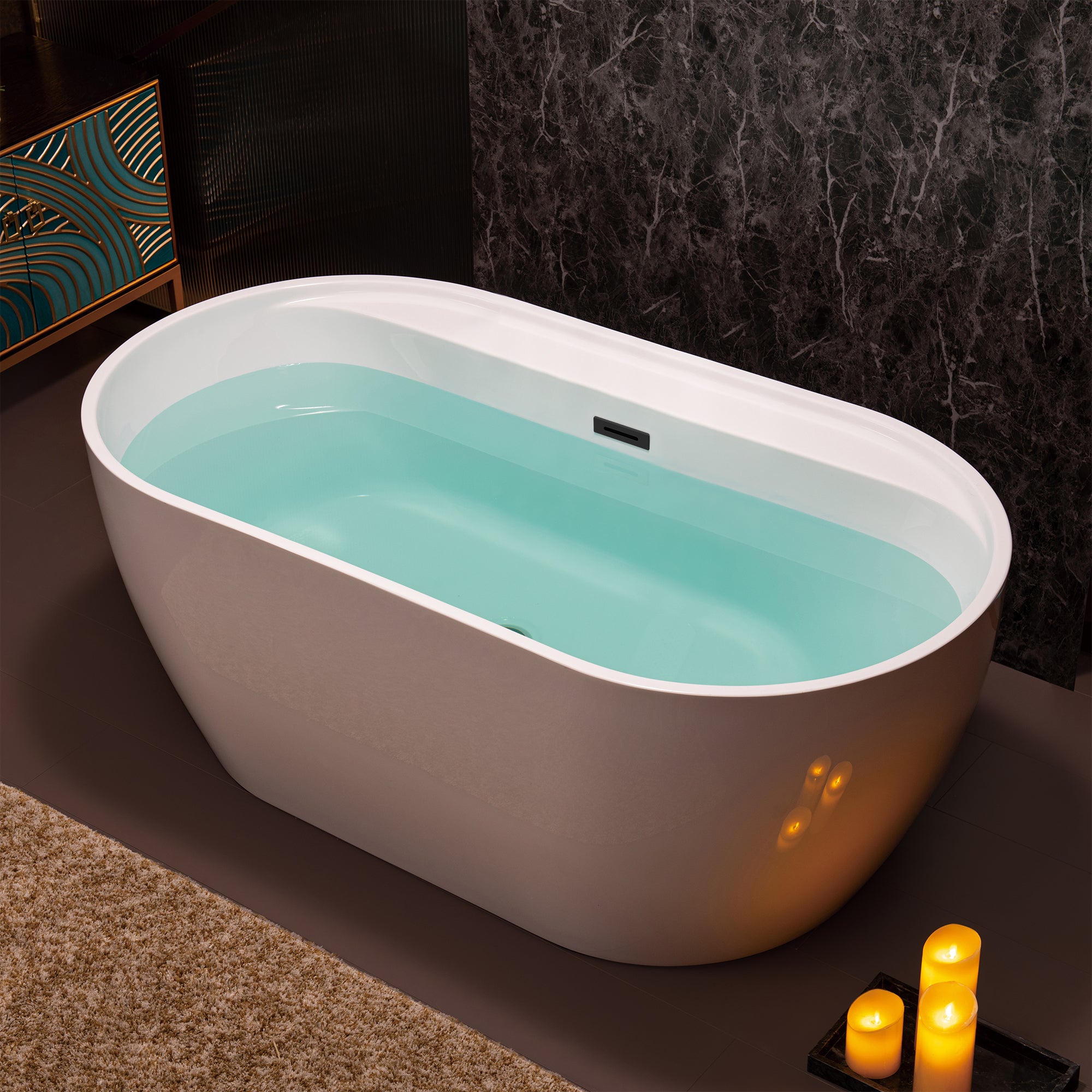 WOODBRIDGE 59" Acrylic Freestanding Bathtub (B0064)