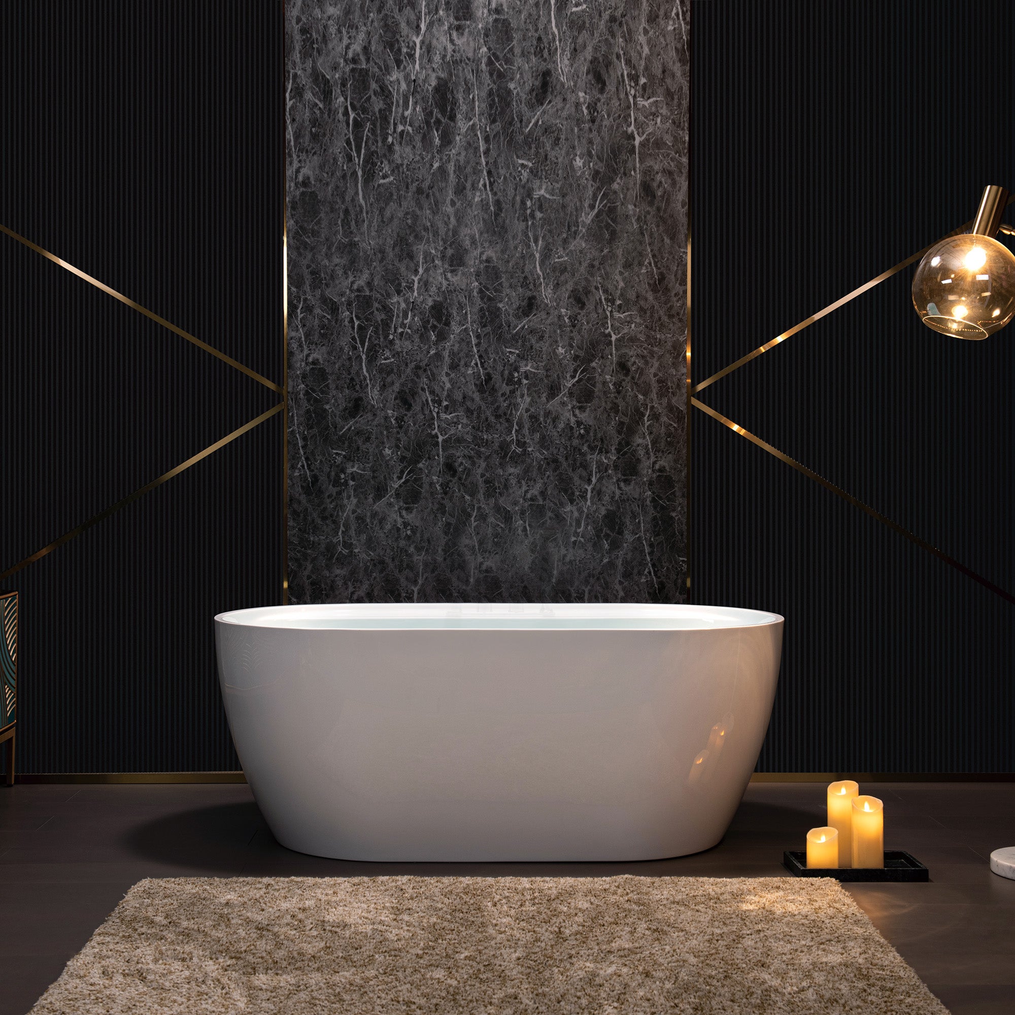 WOODBRIDGE 59" Acrylic Freestanding Bathtub (B0064)