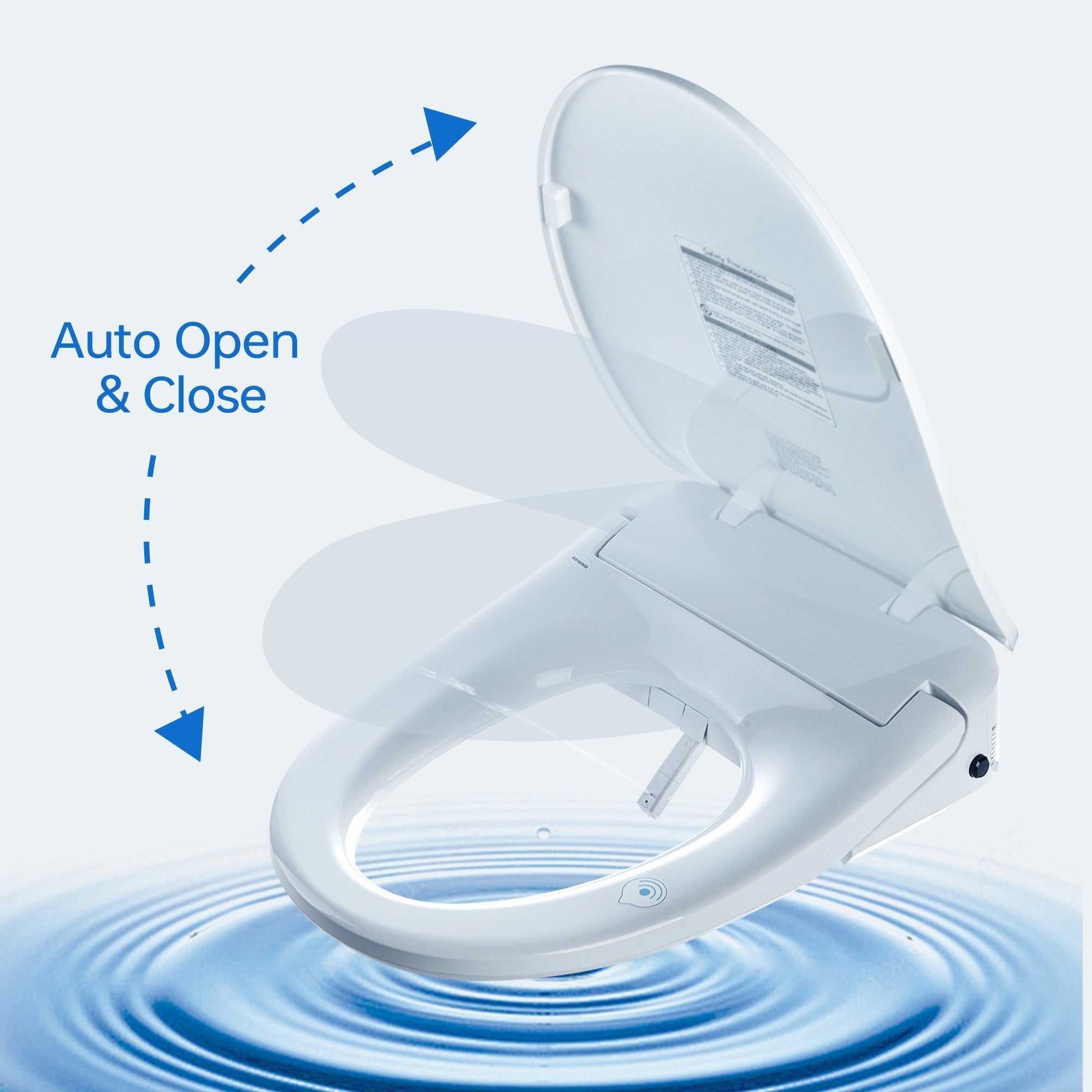 WOODBRIDGE Electronic Bidet Seat with Automatic open and close lid, Child Wash, Elongated Soft Close, White BID03