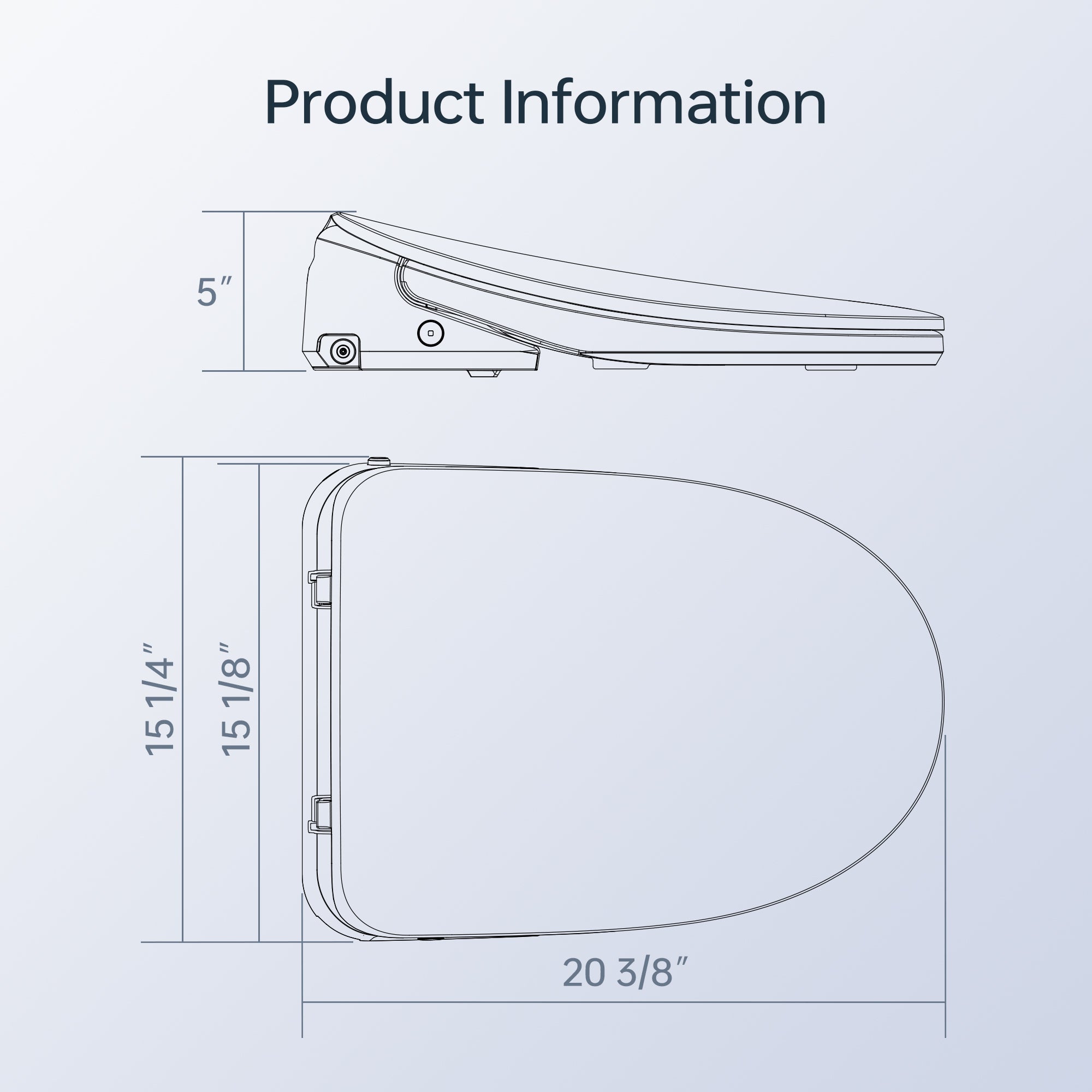 WOODBRIDGE T-0078 Smart Bidet Toilet – Child Wash, ADA Height, 1000g MaP