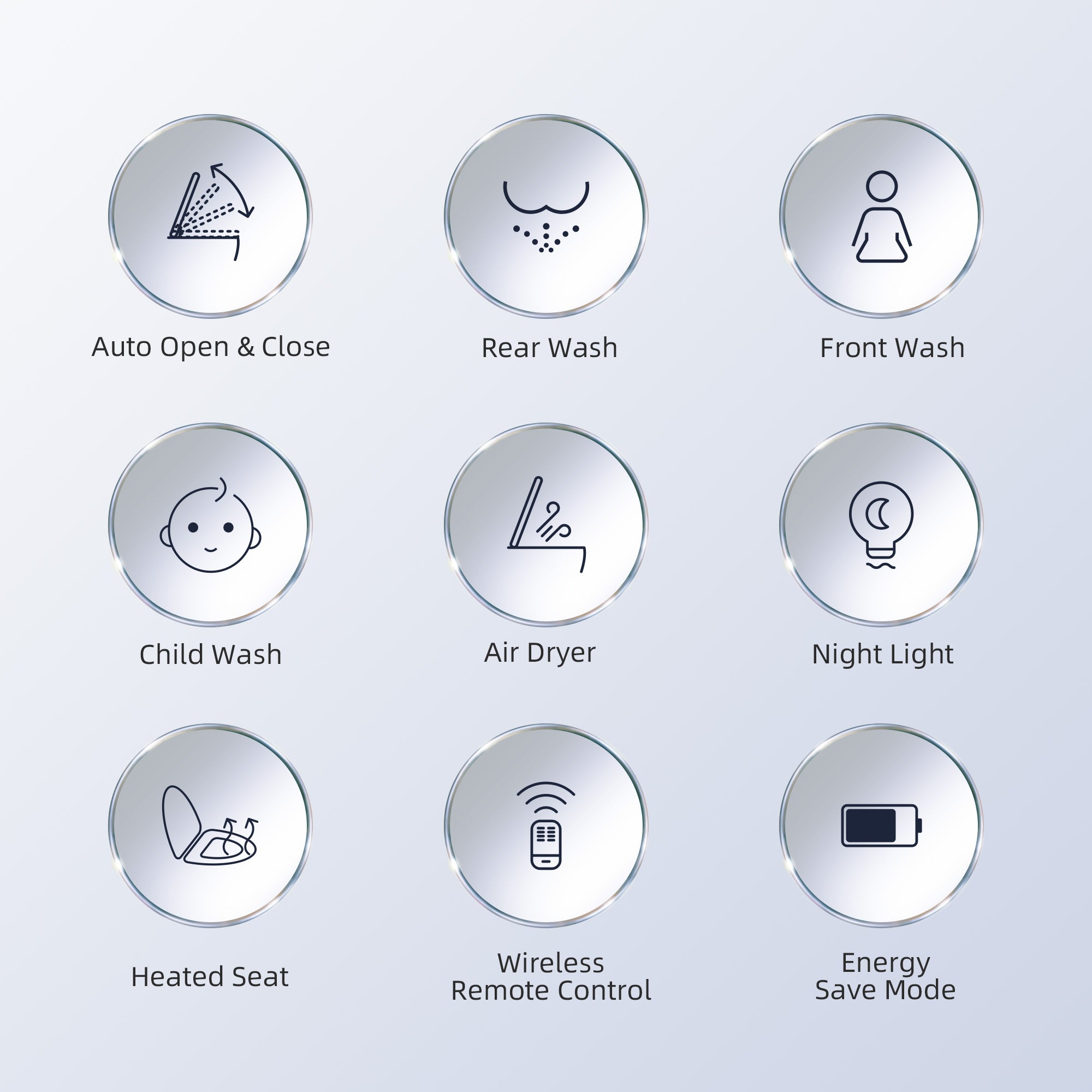 WOODBRIDGE T-0078 Smart Bidet Toilet – Child Wash, ADA Height, 1000g MaP