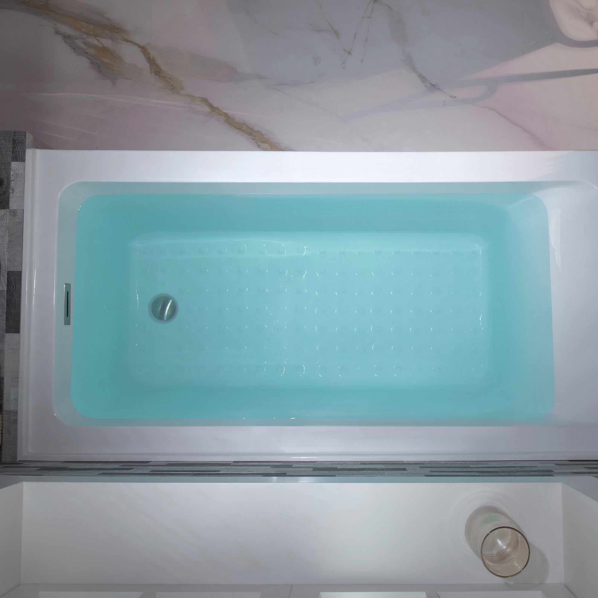 WOODBRIDGE 60" Acrylic Rectangular Alcove Soaking Bathtub in White with Right Drain