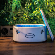 WOODBRIDGE Inflatable Cold Plunge Tub with 1.3 HP High-Performance Cooling and Heating Chiller in Gray,Filter circulation system, PVC Insulated Lid, Hand Pump and Repair Kit Included, Anti-Slid Bottom