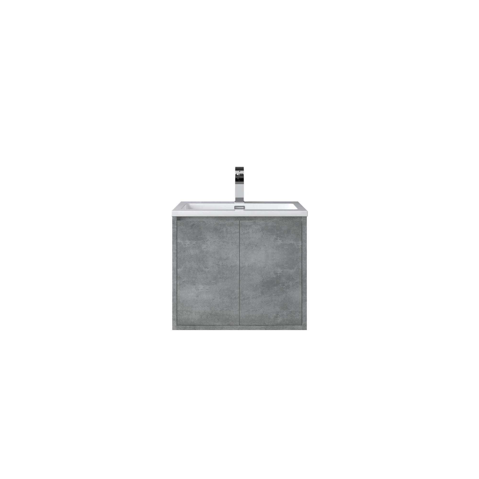 WOODBRIDGE 24 in. W x 19 in. D Bathroom Vanity in Gray with Resin Composite Vanity Top