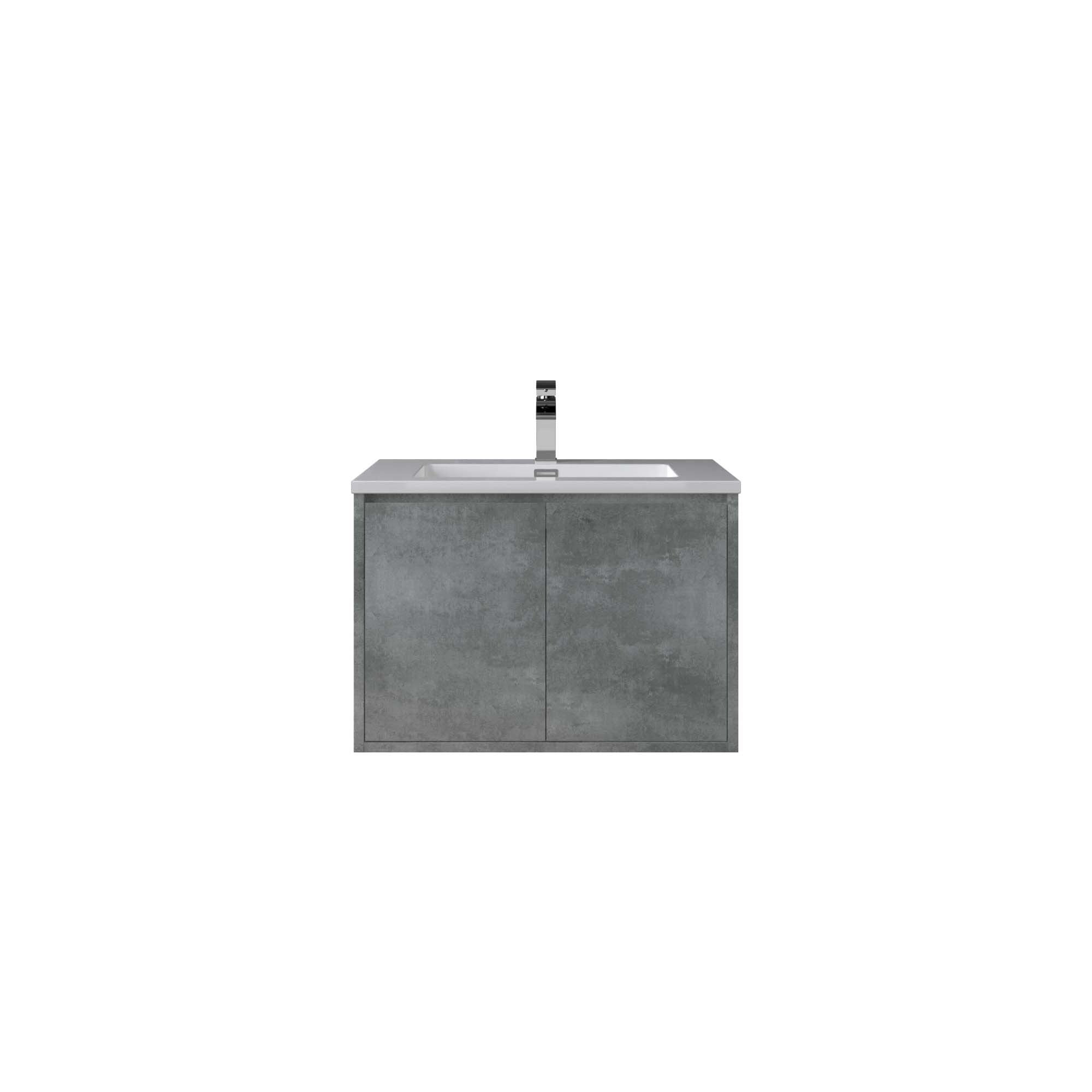 WOODBRIDGE 24 in. W x 19 in. D Bathroom Vanity in Gray with Resin Composite Vanity Top