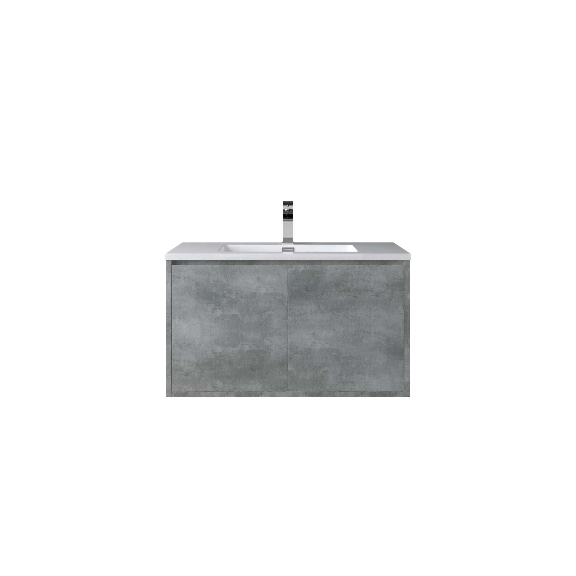 WOODBRIDGE 24 in. W x 19 in. D Bathroom Vanity in Gray with Resin Composite Vanity Top