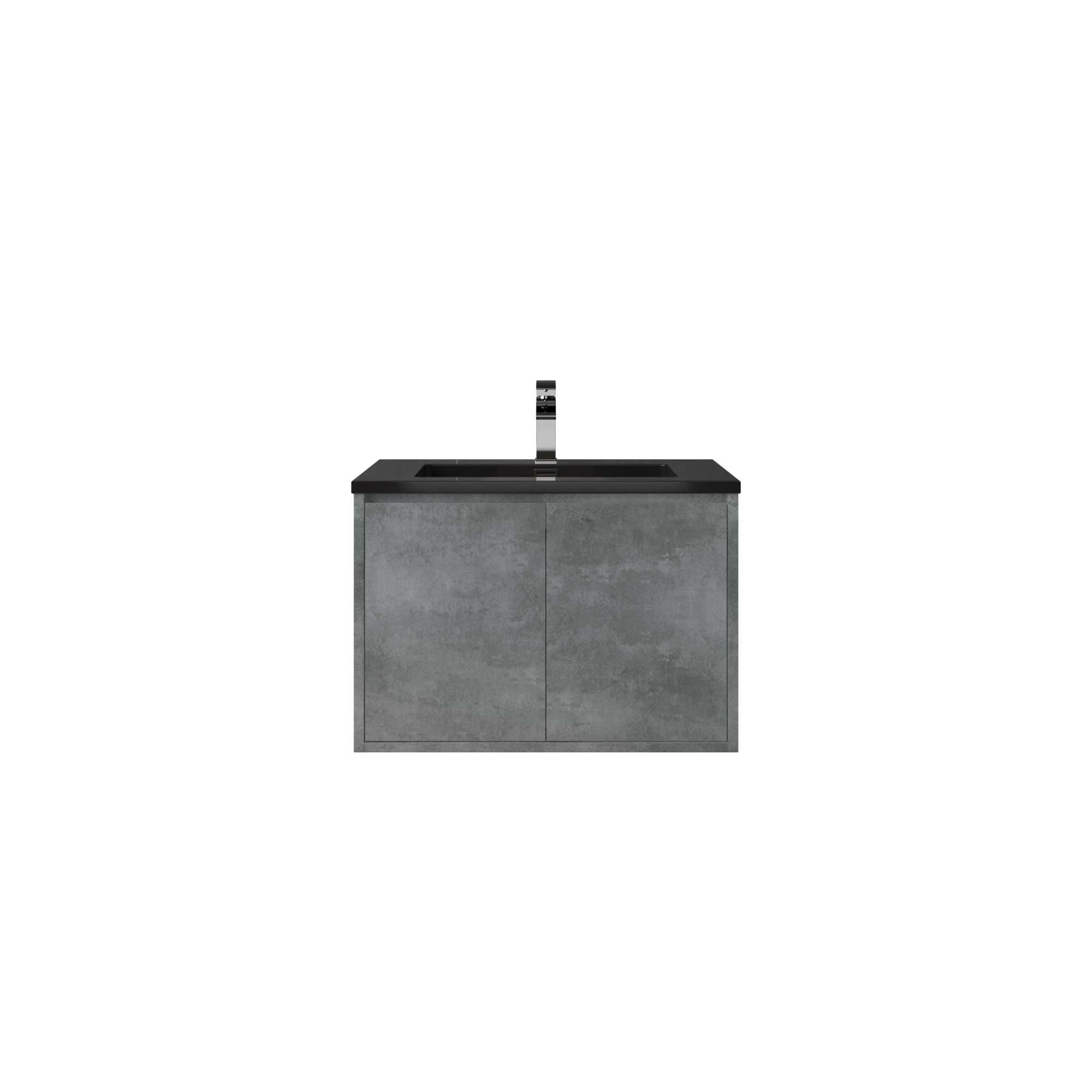 WOODBRIDGE 24 in. W x 19 in. D Bathroom Vanity in Gray with Quartz Sand Composite Vanity Top