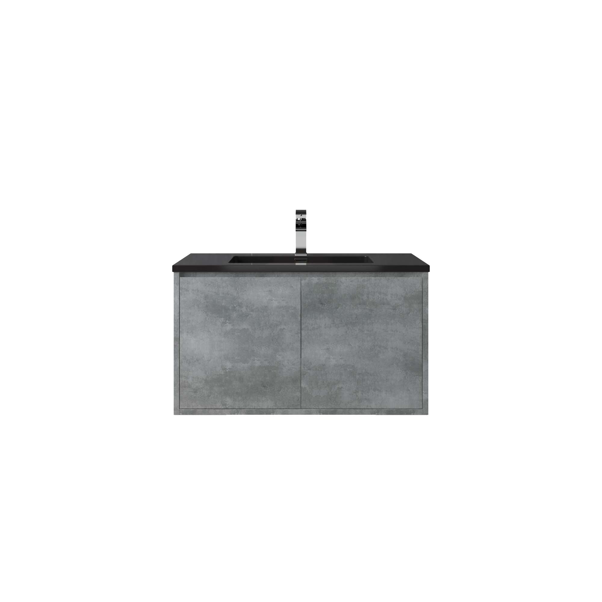 WOODBRIDGE 24 in. W x 19 in. D Bathroom Vanity in Gray with Quartz Sand Composite Vanity Top