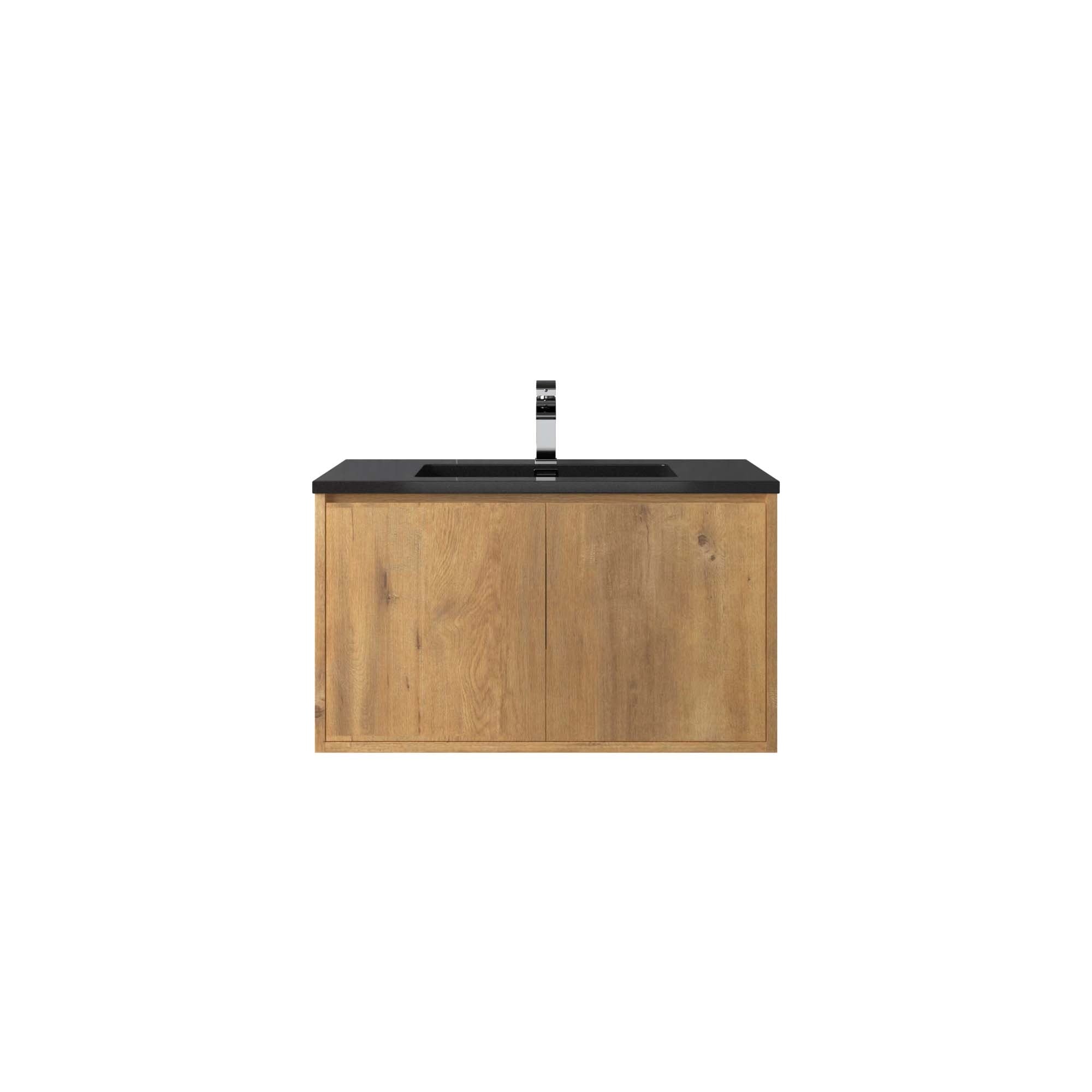 WOODBRIDGE 24 in. W x 19 in. D Bathroom Vanity in Rose Wood with Quartz Sand Composite Vanity Top