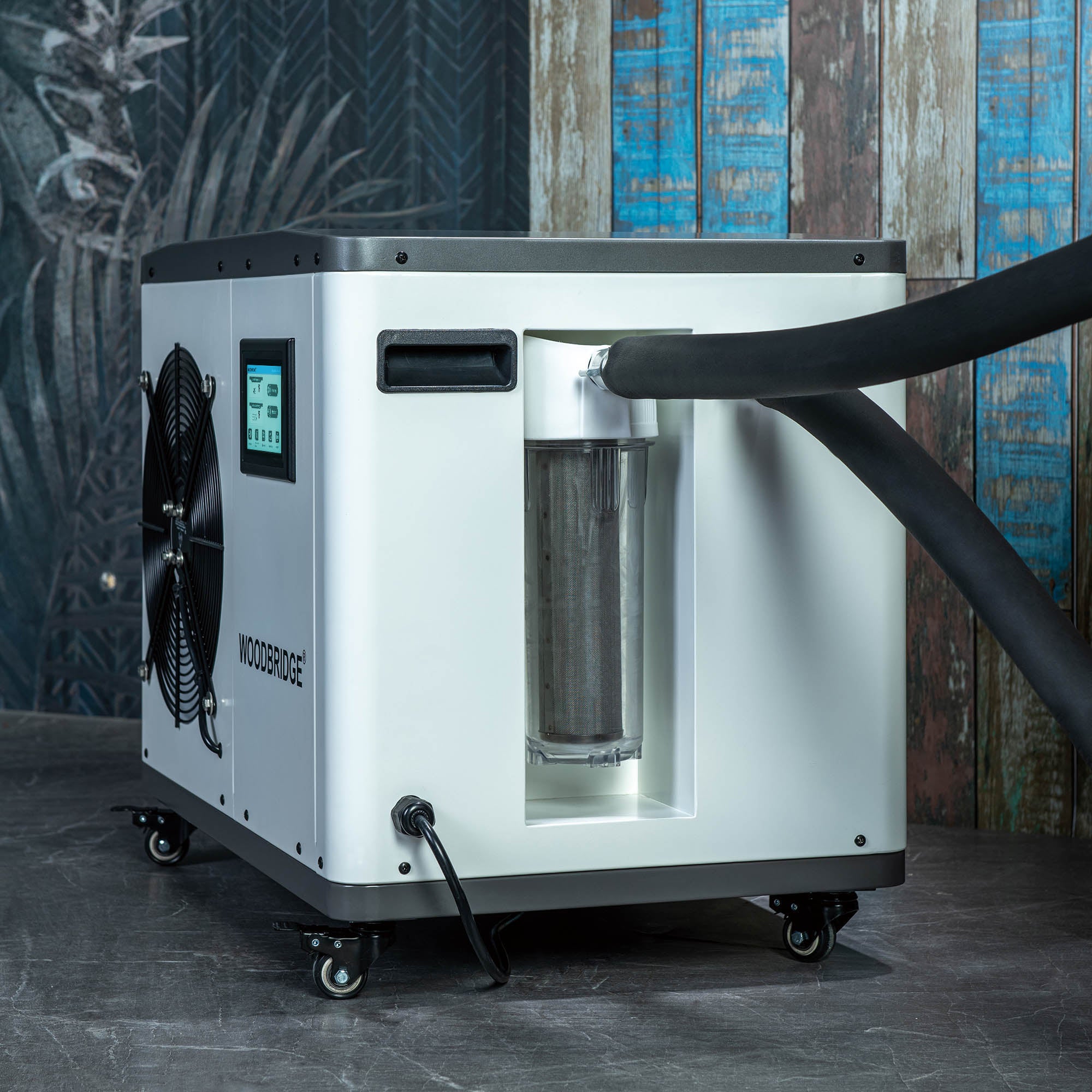 WOODBRIDGE 1.3HP Portable Chiller with Touch Screen Control Panel and Reusable Stainless Steel Filter