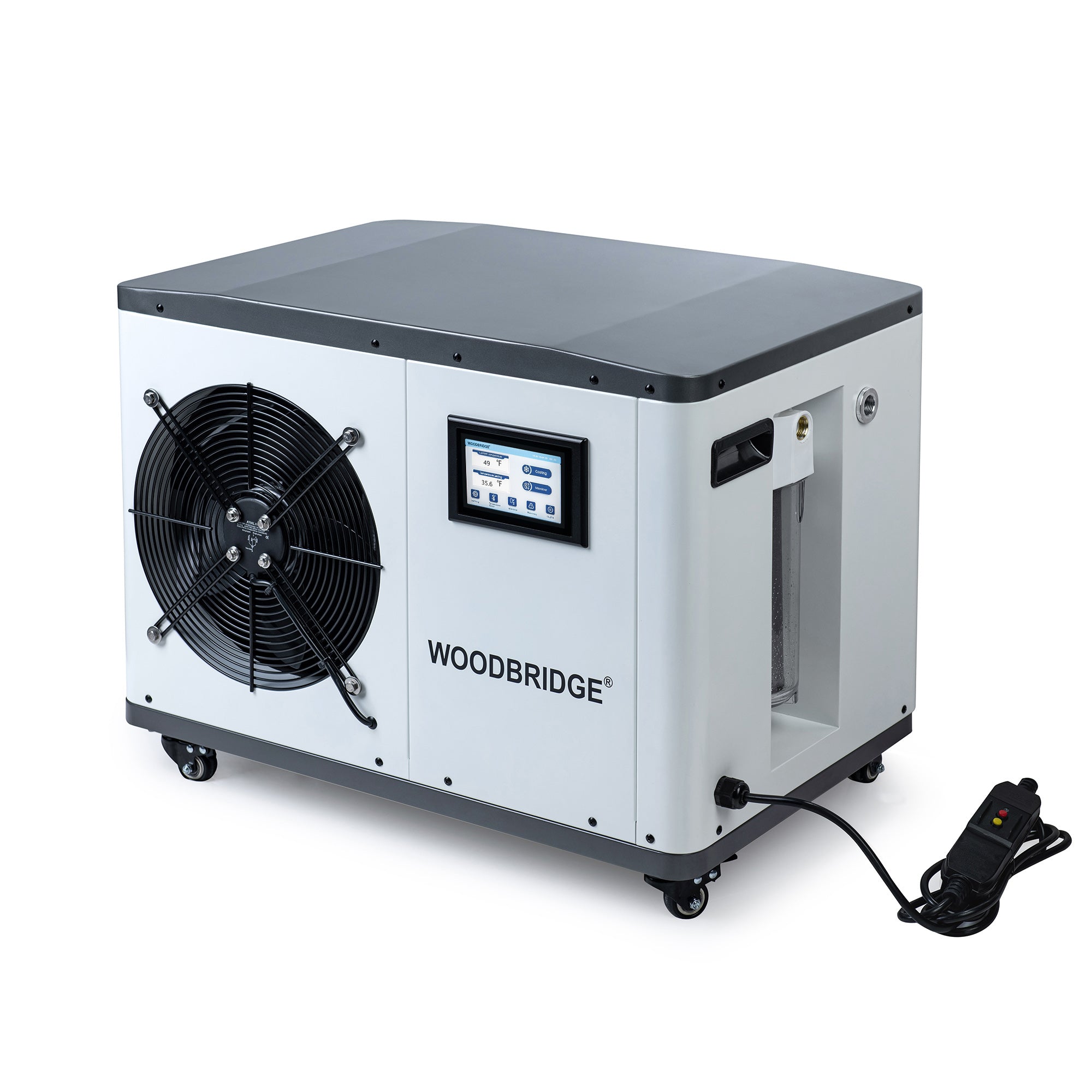 WOODBRIDGE 1.3HP Portable Chiller with Touch Screen Control Panel and Reusable Stainless Steel Filter