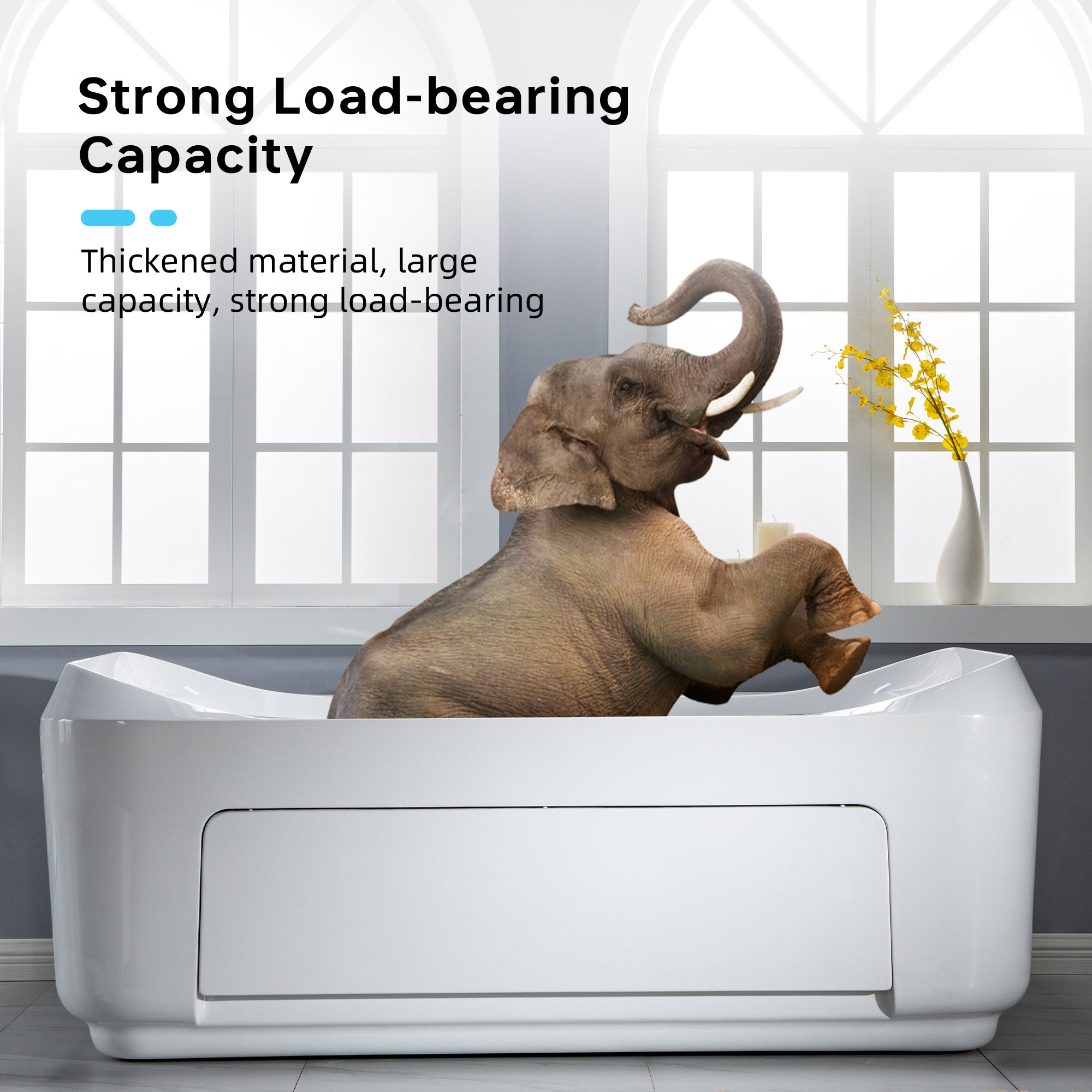 WOODBRIDGE 2-Person Freestanding Whirlpool & Air Bath Tub with Heated Blower – BTS0091