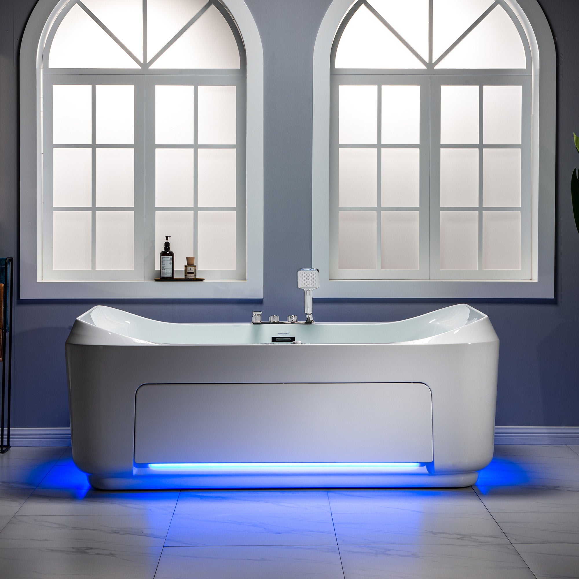 WOODBRIDGE 2-Person Freestanding Whirlpool & Air Bath Tub with Heated Blower – BTS0091