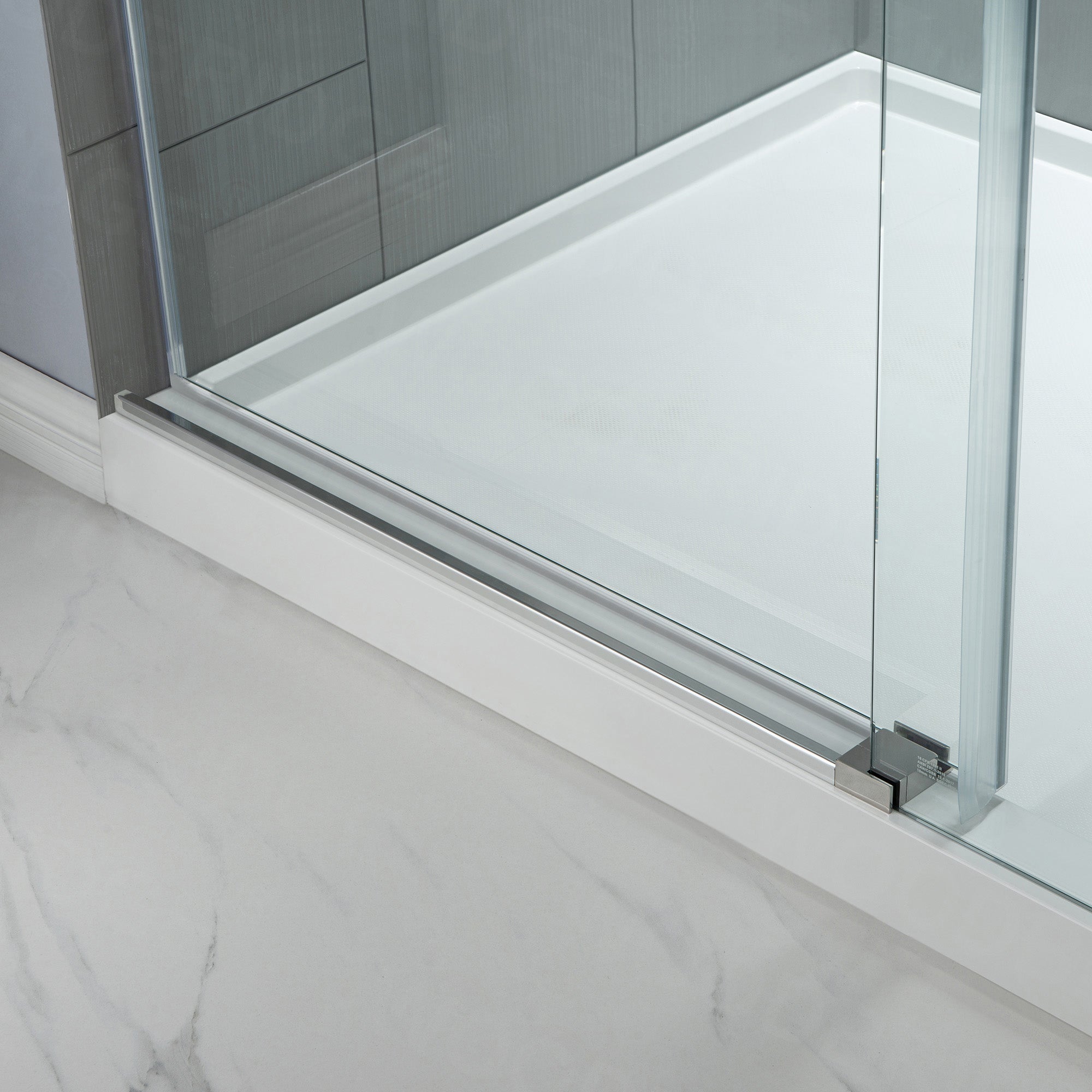WOODBRIDGE MBSDC6076 Frameless Double Sliding Shower Door 56–60" x 76"