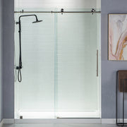 WOODBRIDGE Frameless Shower Doors 44-48" Width x 76"Height with 3/8"(10mm) Clear Tempered Glass, MBSDC4876