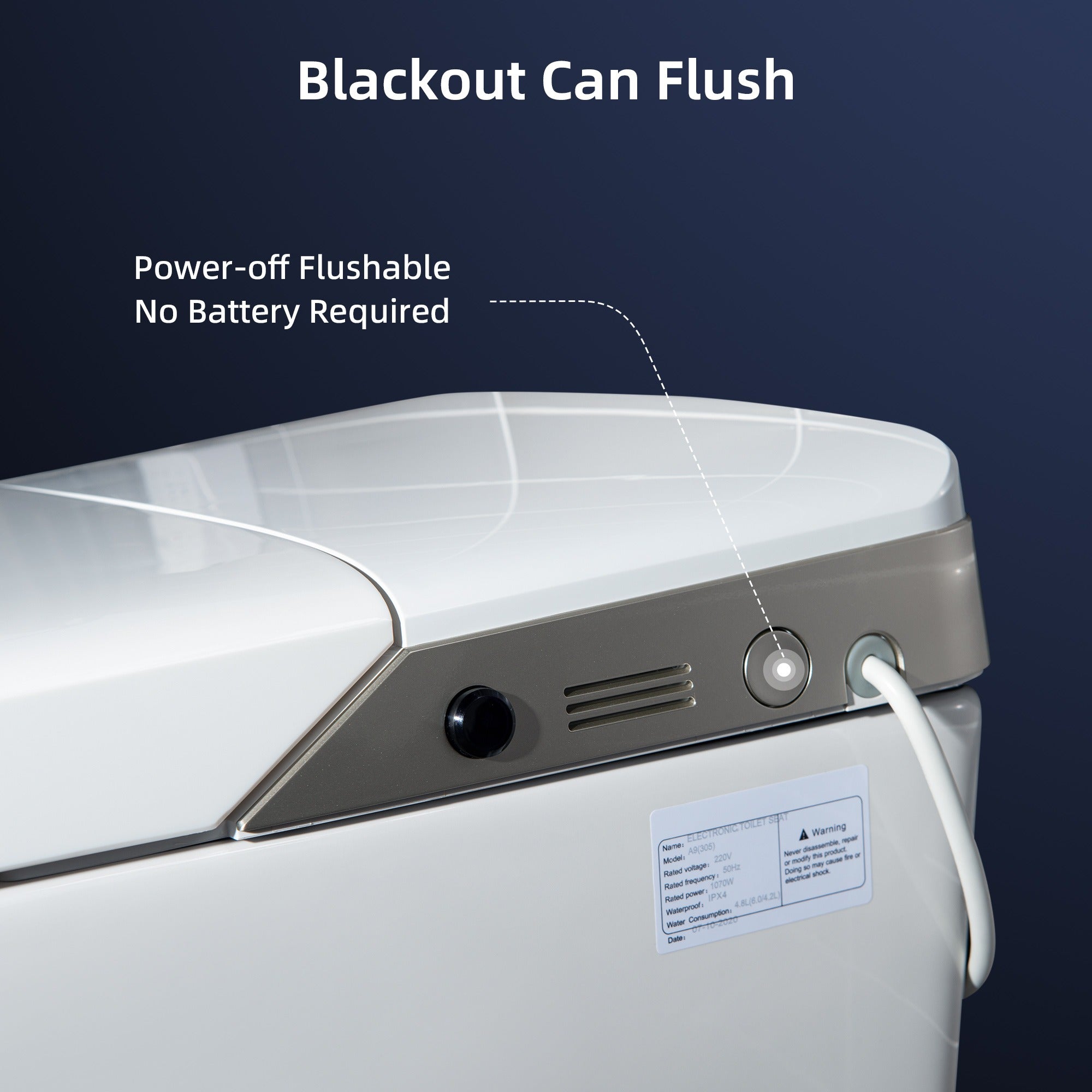 WOODBRIDGE B0980S Intelligent Smart Bidet Toilet | Auto Flush & Heated Seat