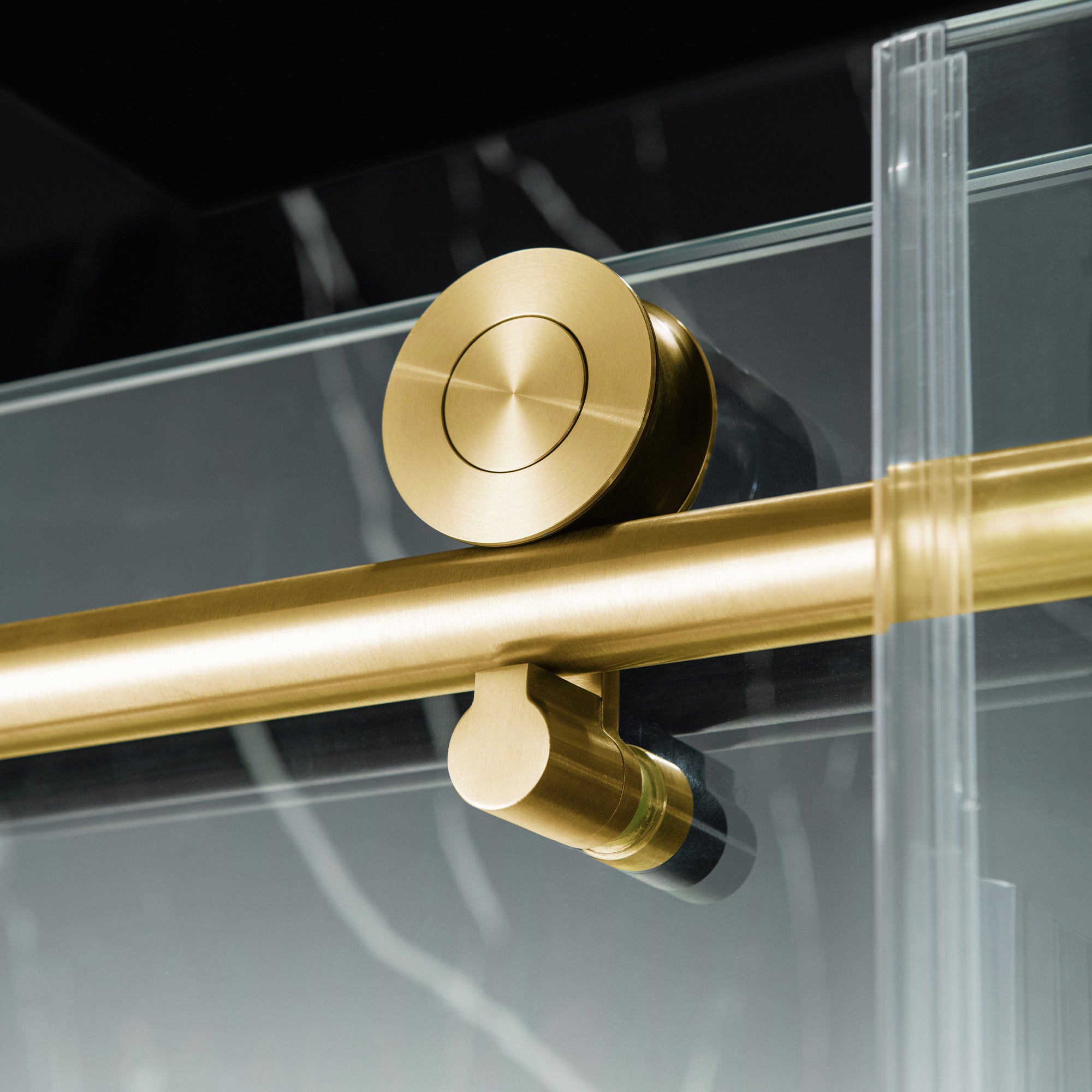 WOODBRIDGE Frameless Single Sliding Shower Doors, 45.5-48" Width x 76"Height with 3/8"(10mm) Clear Tempered Glass, Soft Close System and Explosion-Proof Film
