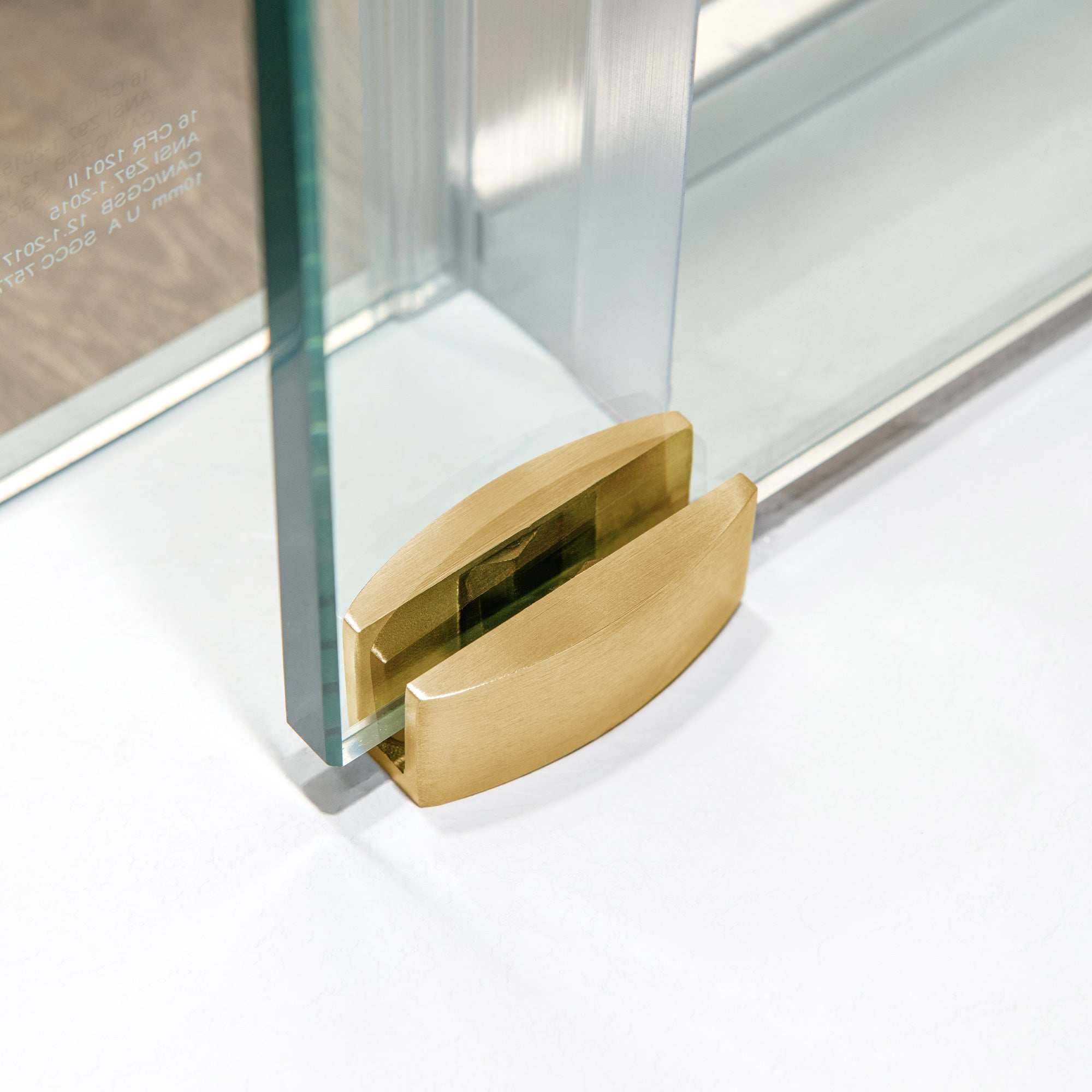 WOODBRIDGE Frameless Single Sliding Shower Doors, 45.5-48" Width x 76"Height with 3/8"(10mm) Clear Tempered Glass, Soft Close System and Explosion-Proof Film