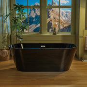 WOODBRIDGE 67" L x 31-1/2" W Freestanding Contemporary Acrylic Soaking Bathtub with Drain & Overflow, B8813