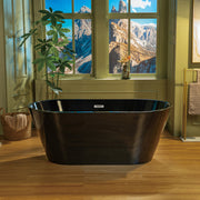 WOODBRIDGE 59" L x 29-1/2" W Freestanding Contemporary Acrylic Soaking Bathtub