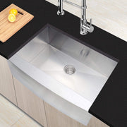 WOODBRIDGE Kitchen Sink,33 Inch Round Apron, Stainless Steel, MKF3321