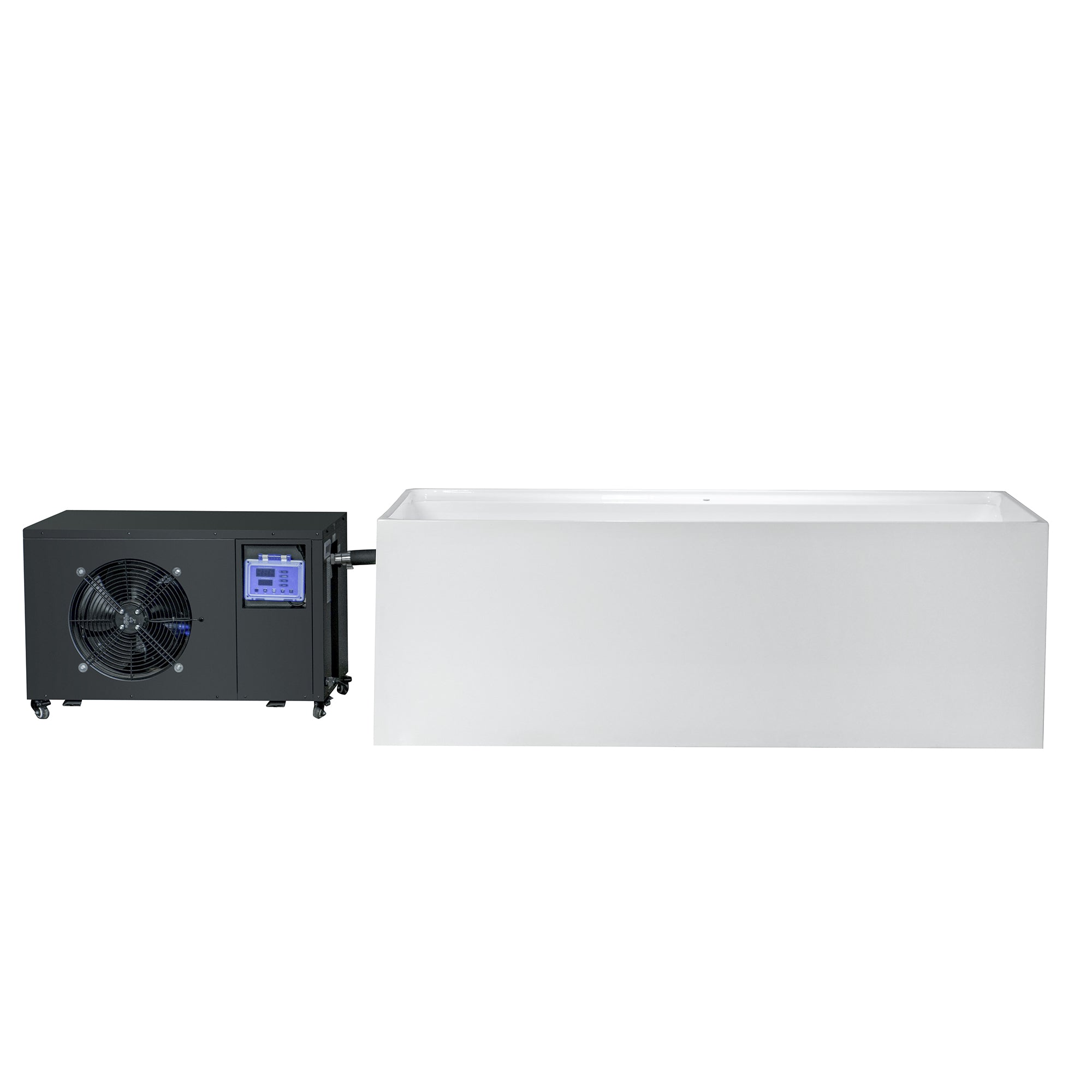 WOODBRIDGE 67" L x 31-1/2" W Freestanding Acrylic Cold Plunge Ice Tub with Chiller and Heater, Ozone sanitation, Filter circulation system, Insulated tub cover